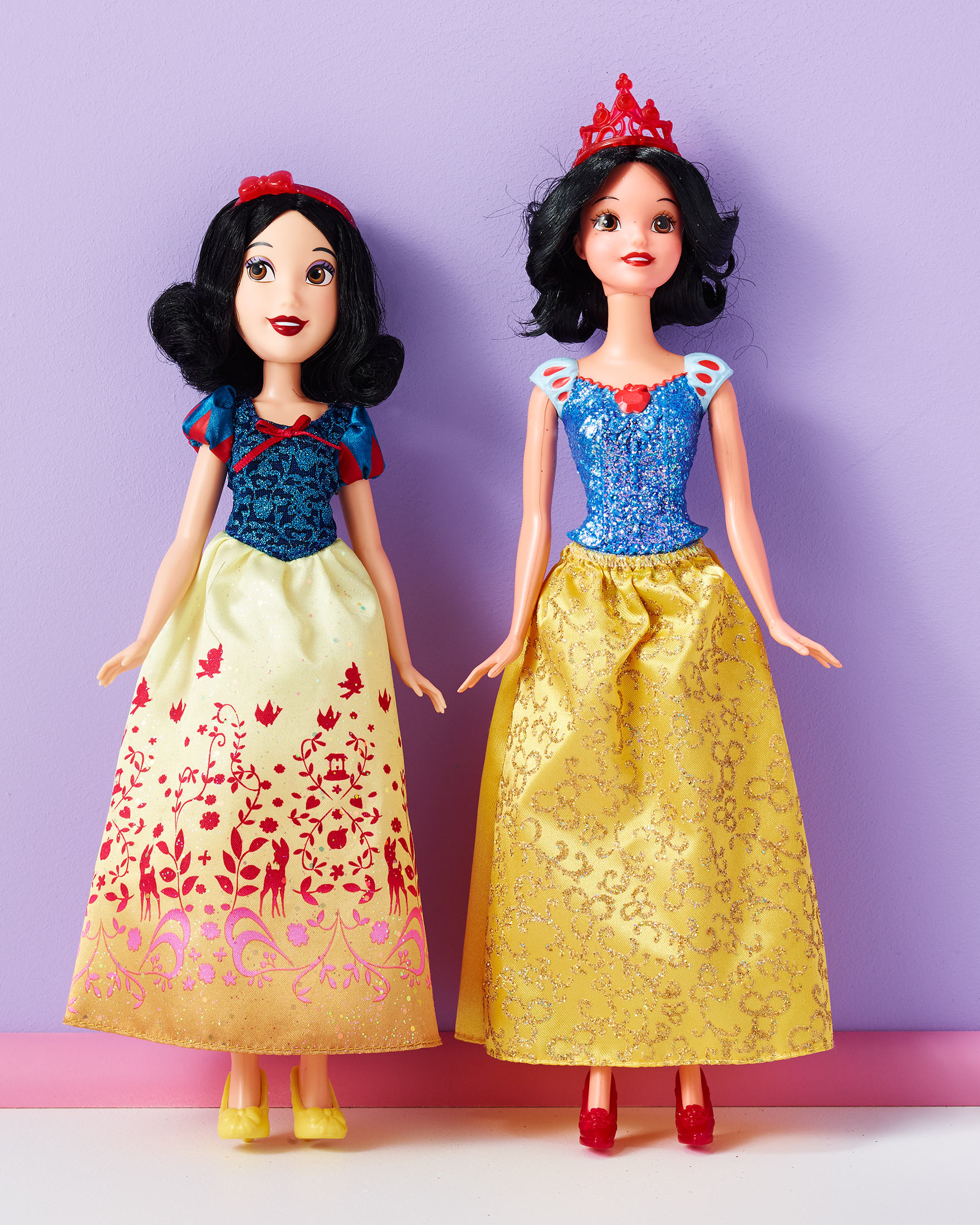 From left: Hasbro’s Snow White, and Mattel’s