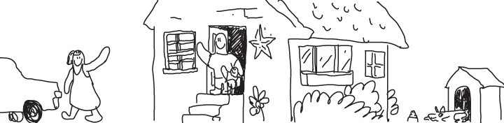 child-like drawing of stay at