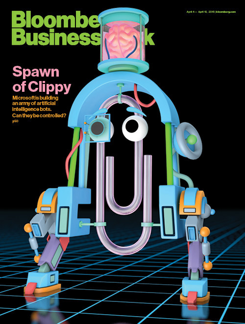 Bloomberg Businessweek Microsoft Spawn of Clippy cover
