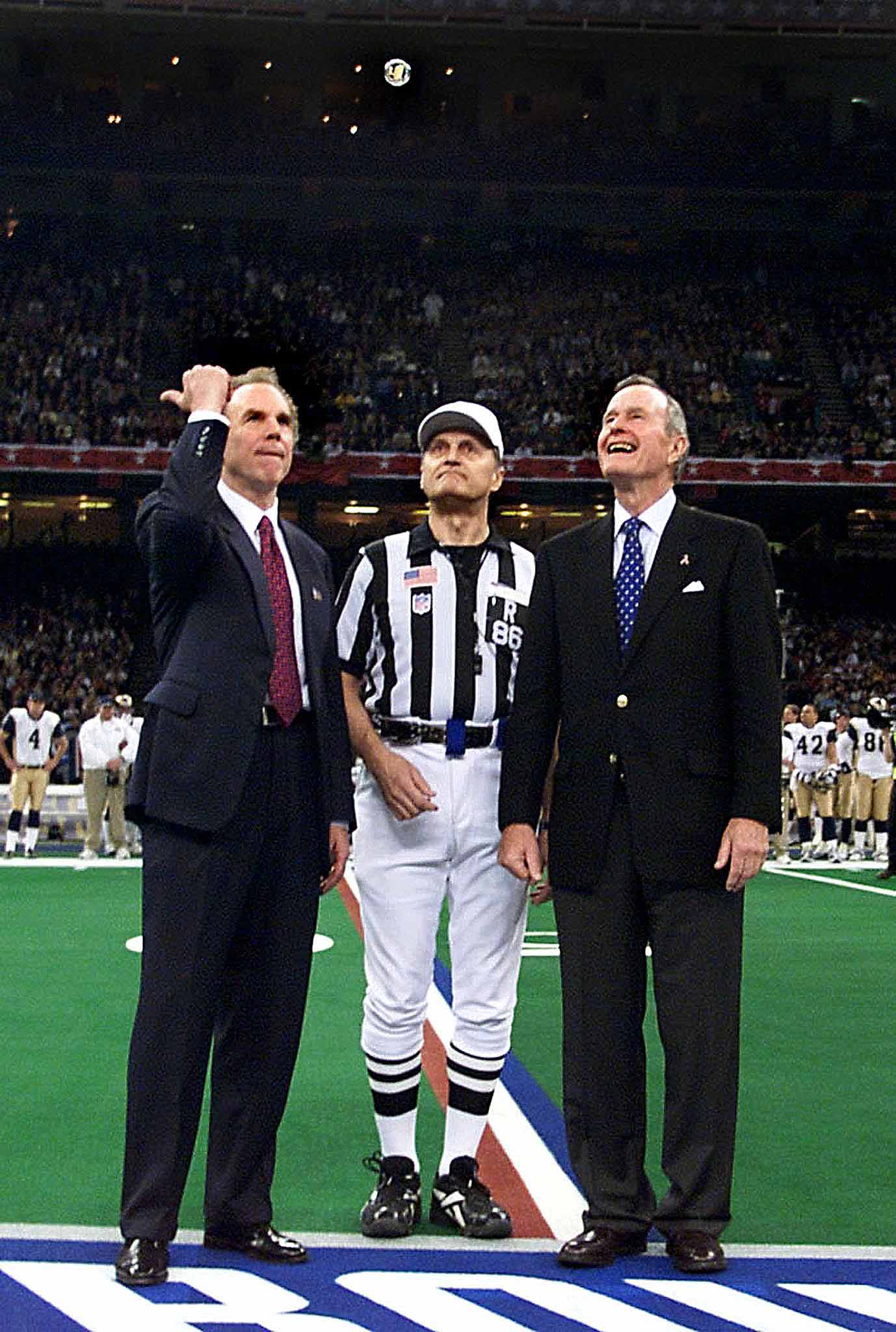 George H.W. Bush at Super Bowl XXXVI