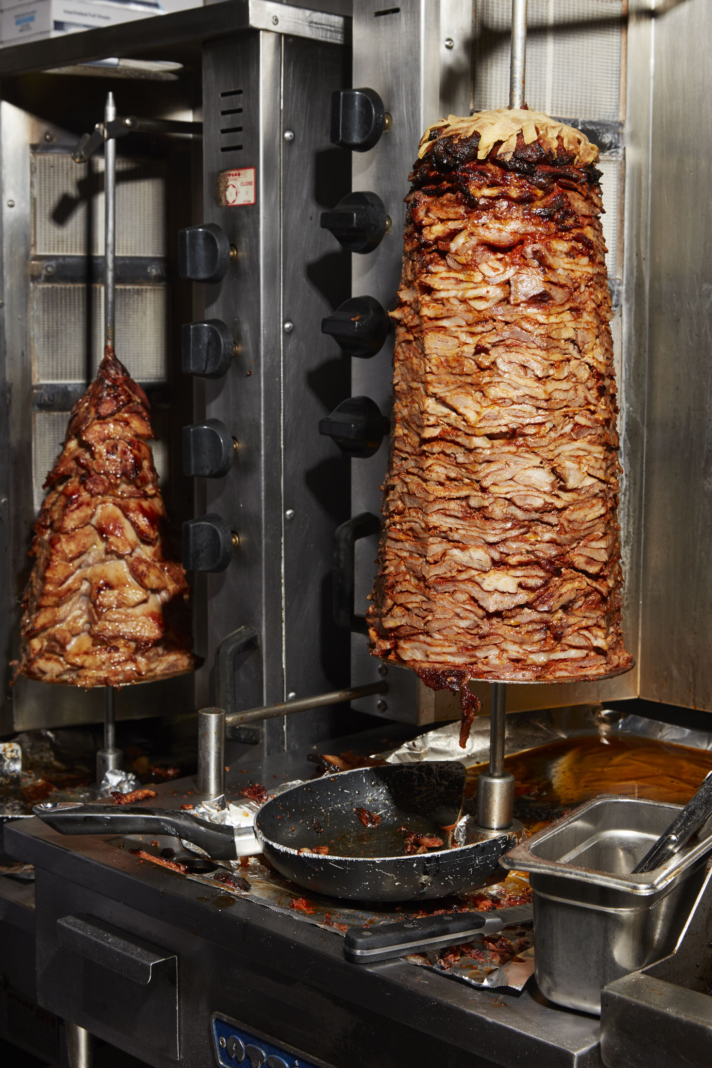 that’s then stuffed with pork sliced off the spit