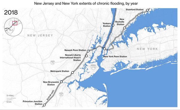 Rising Waters Are Drowning Amtrak's Northeast Corridor