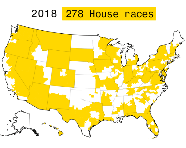 Where women are running for House seats—and where they're not.