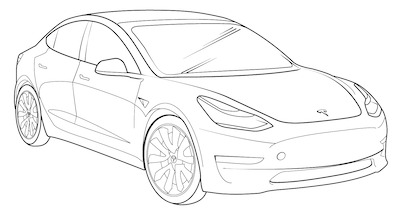 Tesla Model 3 Outline