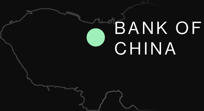 Map locates the Bank of China building