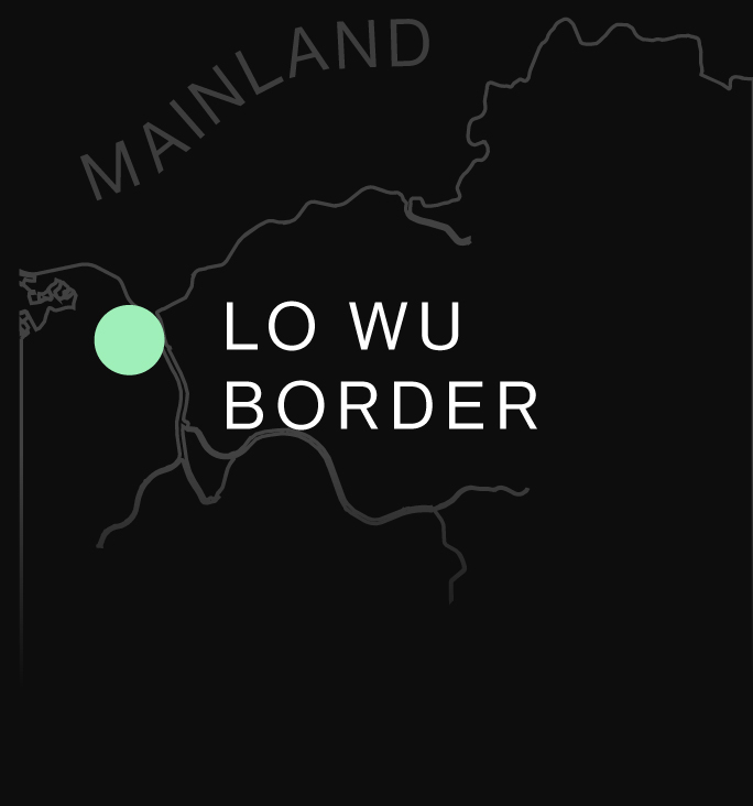 Map locates Lo Wu border