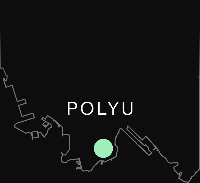 Map locates The Hong Kong Polytechnic University