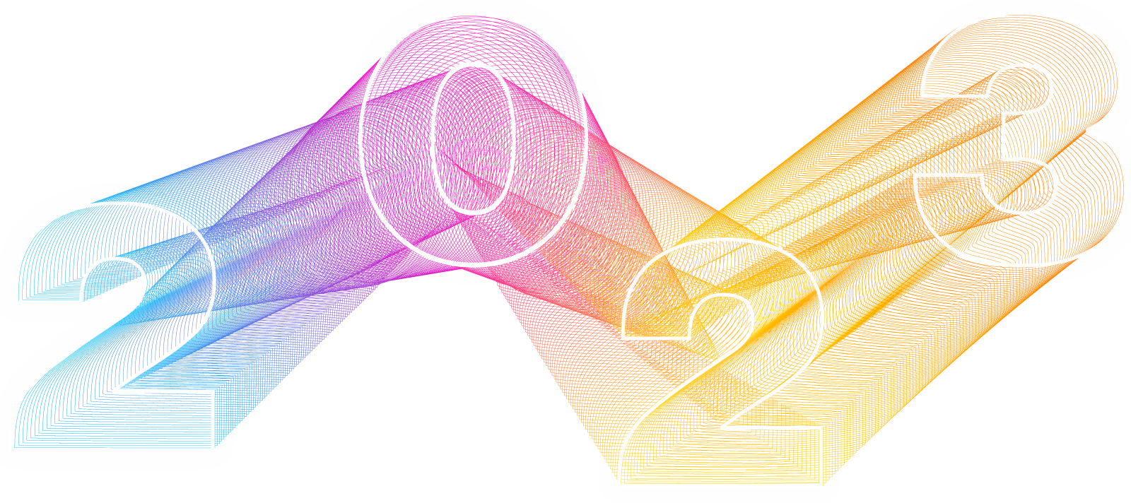 Header image of Year in Graphics consisting of stylized digits