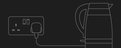 Simple line drawing animation of a kettle boiling water