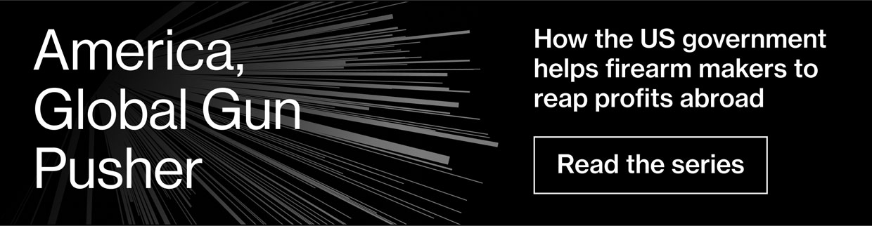 America, Global Gun Pusher by Bloomberg Investigations. Read the series