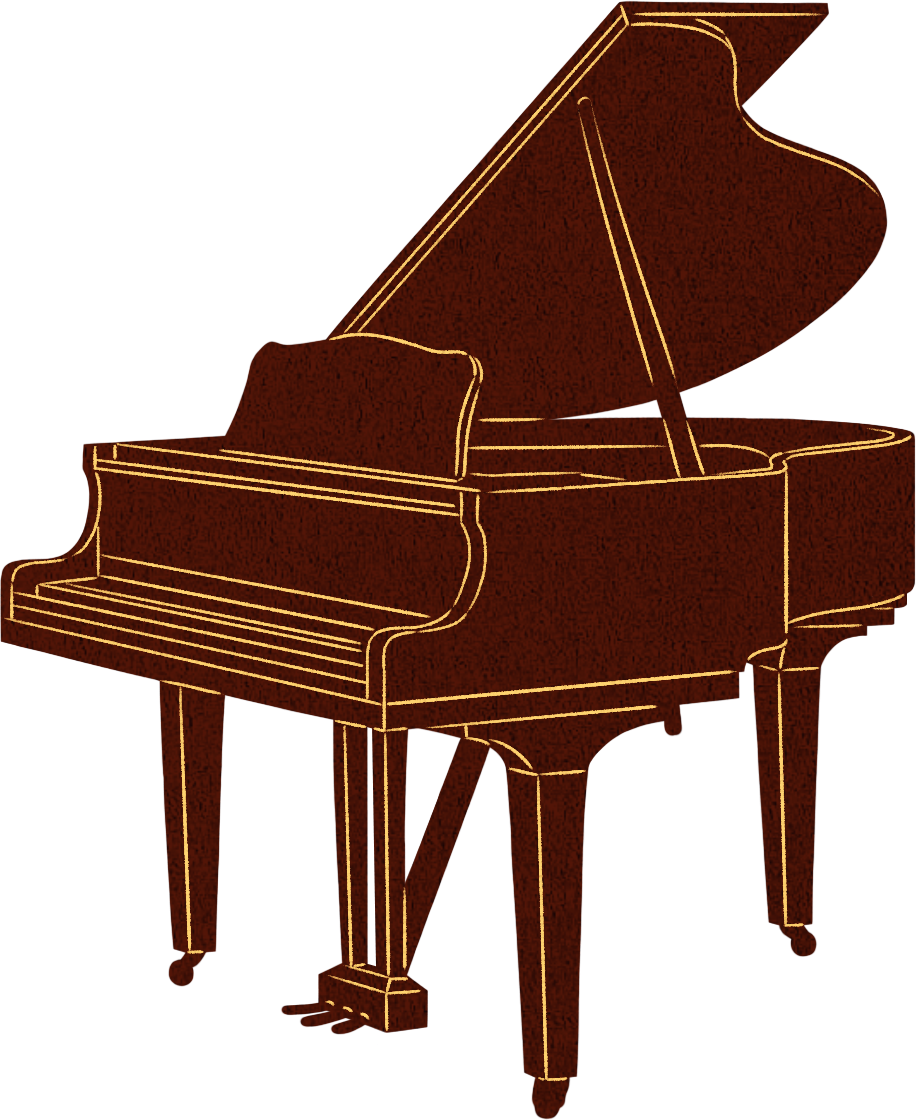 An illustration of a piano