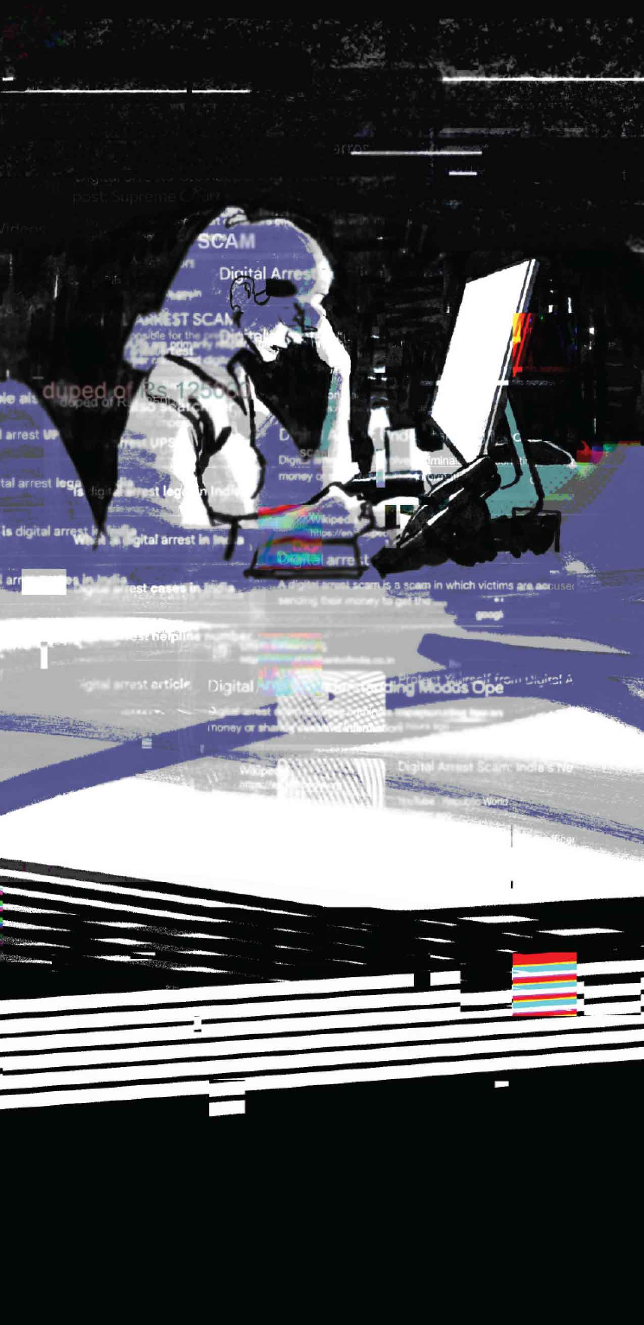 The results come in: news stories, advisories, other links suggest people are being scammed, duped. She holds her head in her hands.